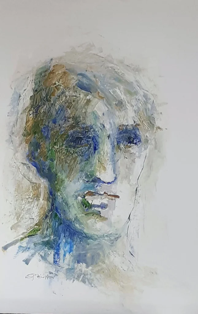 Ebauche 455 | Huile sur papier