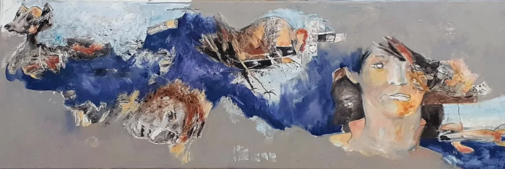 Huile sur toile | Le vent en poupe | 40×120