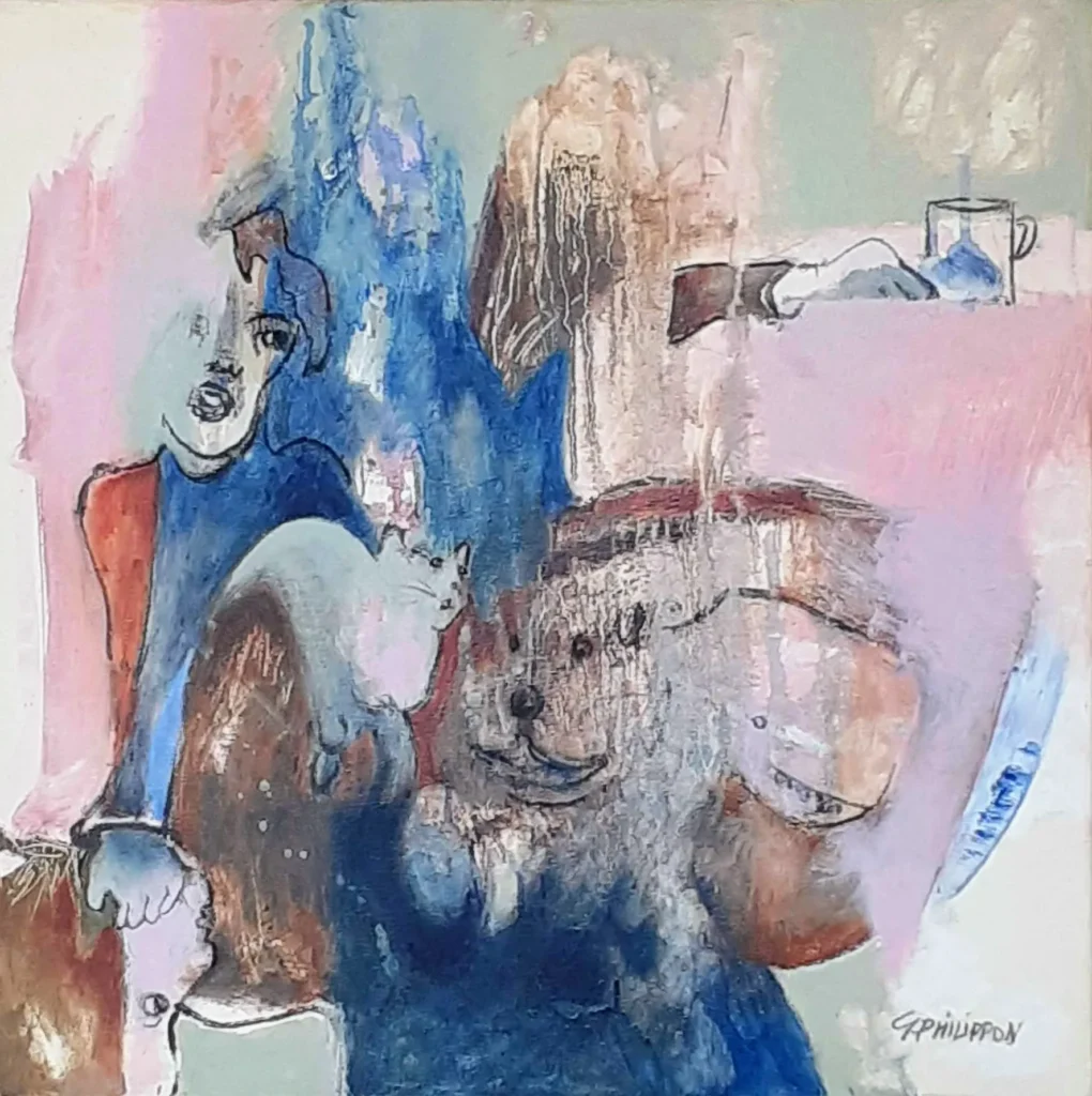 Huile sur toile | Tea Time | 50×50