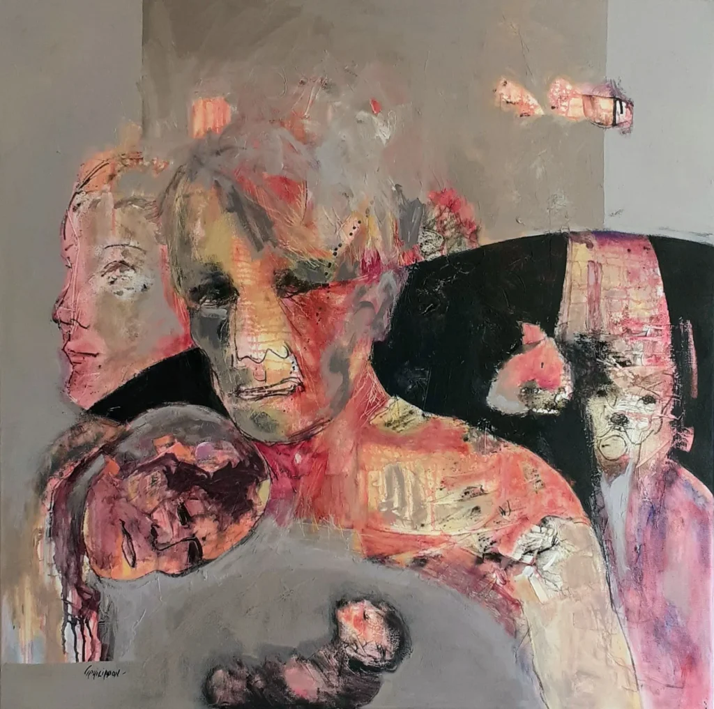 Huile sur toile | Mammifères mélancoliques n°2 | 100×100