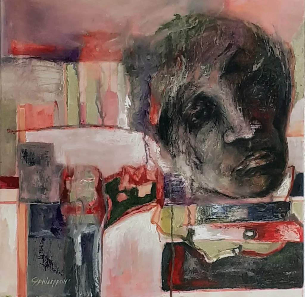 Huile sur toile | Coup de blues | 50×50