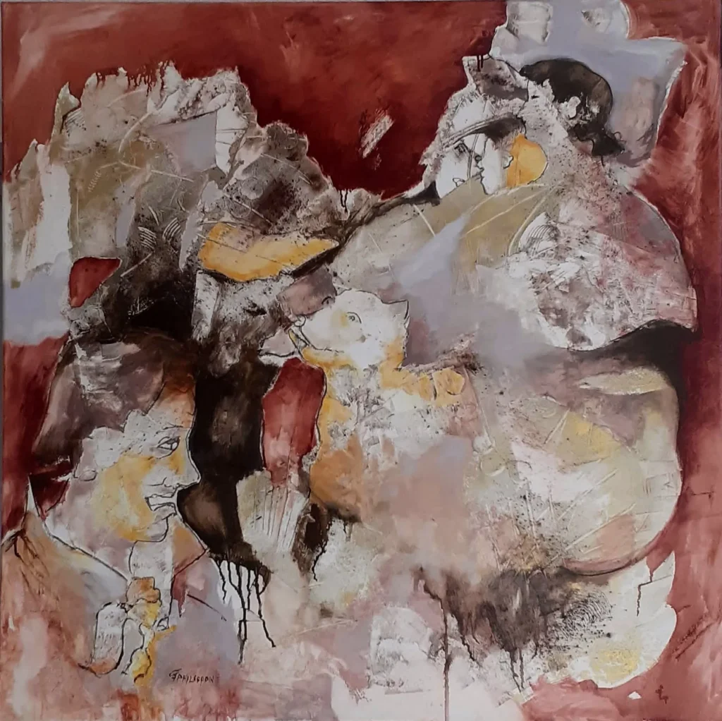 Huile sur toile | Mammifères mélancoliques n°4 | 100×100