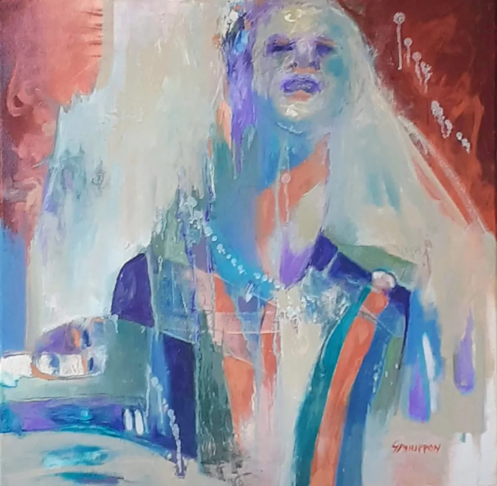 Huile sur toile | Vive la Mariée | 50×50