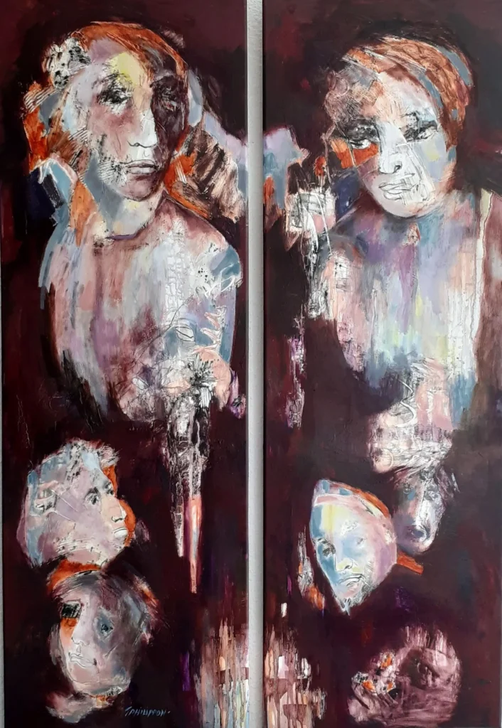 Huile sur toile | Les pleurs du bal | 120×80