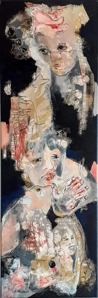 Huile sur toile | Le Chercheur dort | 120×40