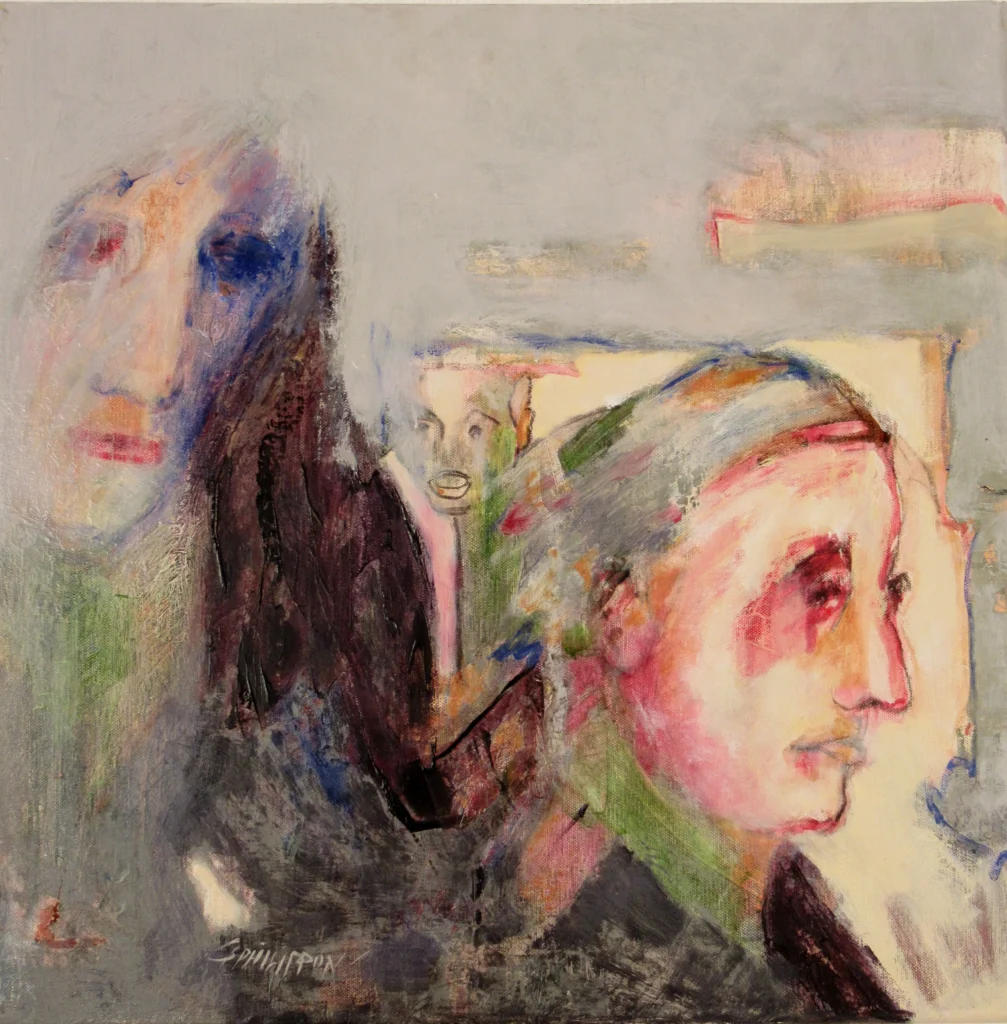 Huile sur toile | Le passe muraille | 50×50