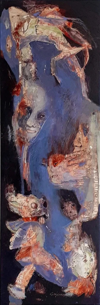 Huile sur toile | Les nourritures Célestes | 120×40