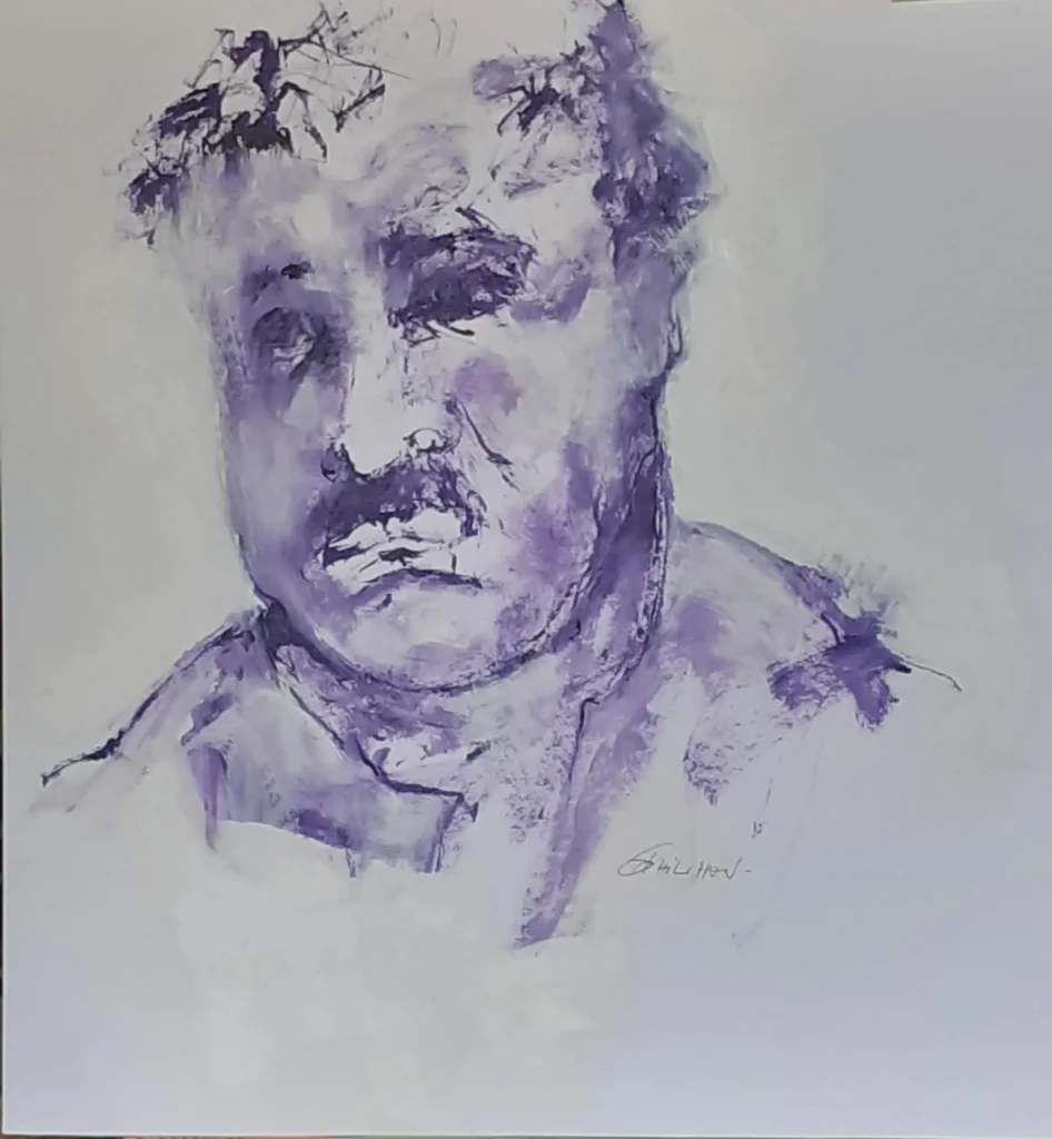 Ebauche 464 | Huile sur papier | 550×50