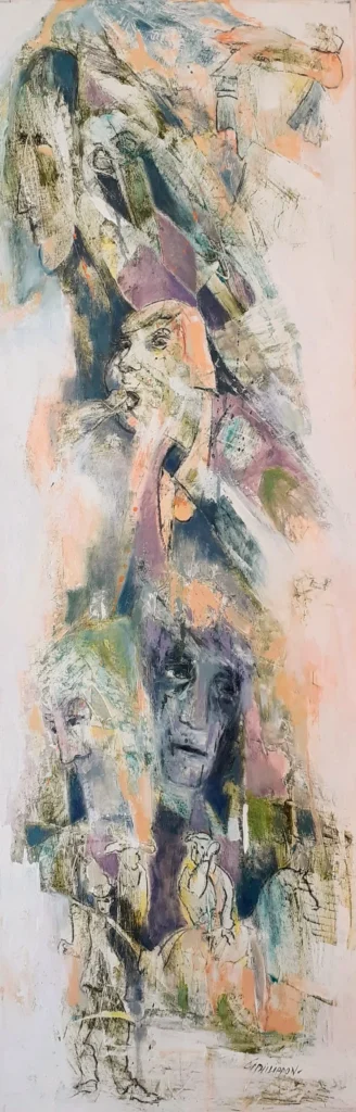 Huile sur toile | Le nom de la Prose | 120×40